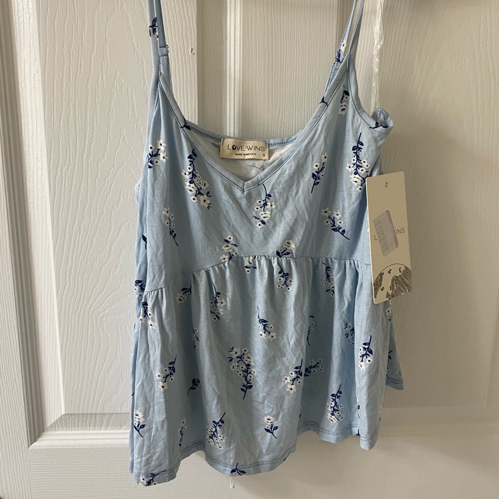 Love Wins Floral Loose Tank Top